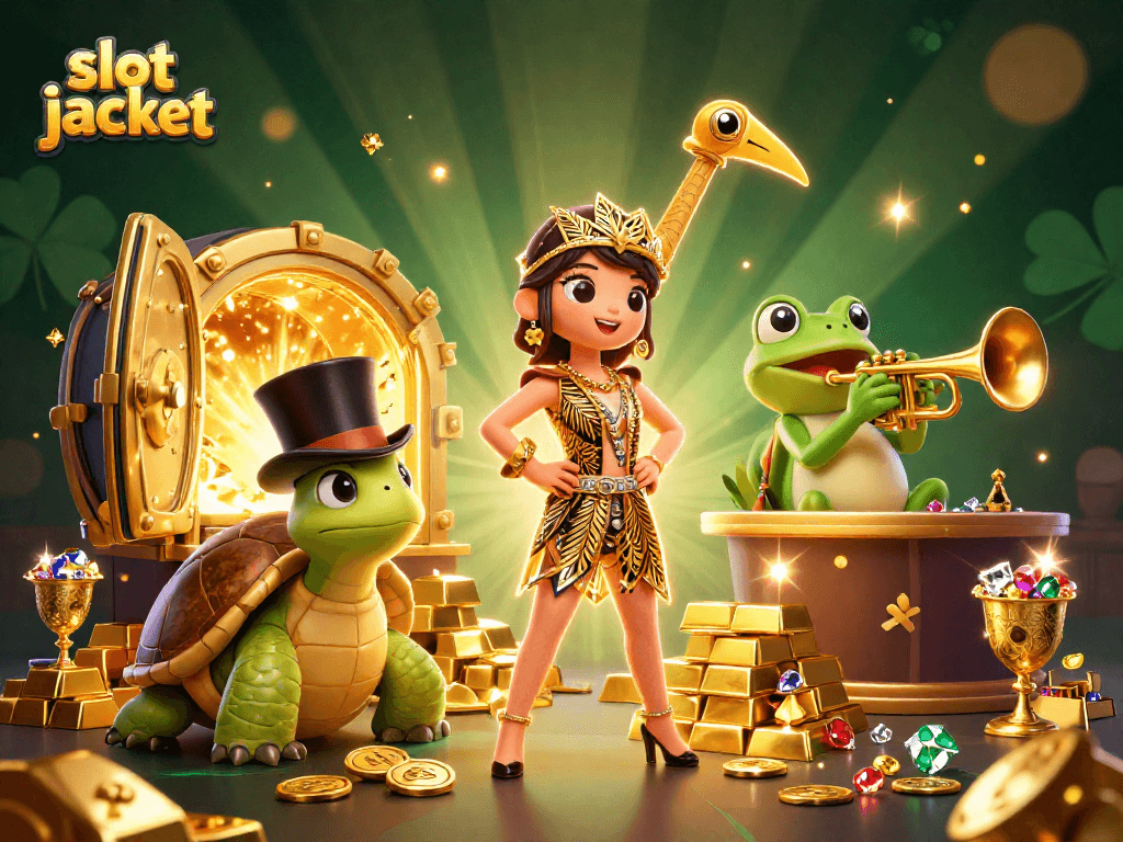 Menangkan slot jackpot dengan suasana kasino penuh harta dan kegembiraan.