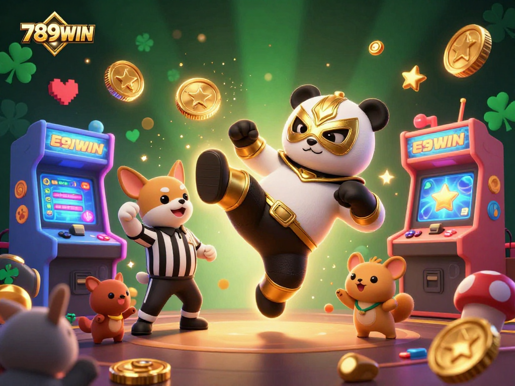 Experience vibrant gaming action at 789WIN with a thrilling 3D illustration showcasing excitement and energy.