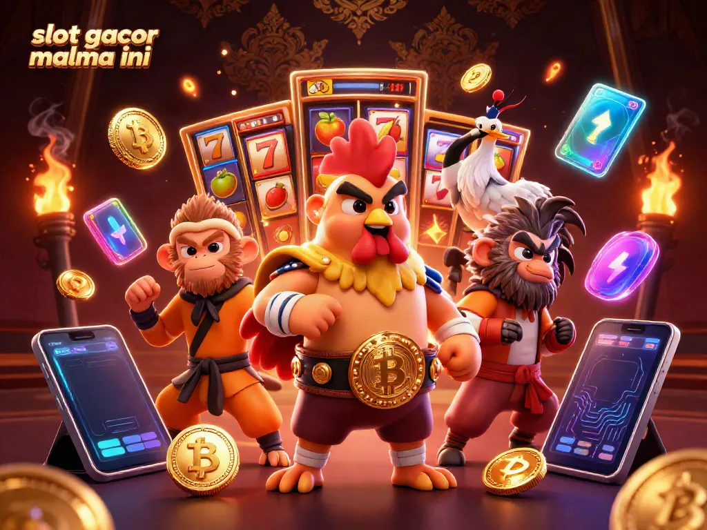 Experience the excitement of slot gacor malma ini with dynamic casino elements and vibrant characters in action.