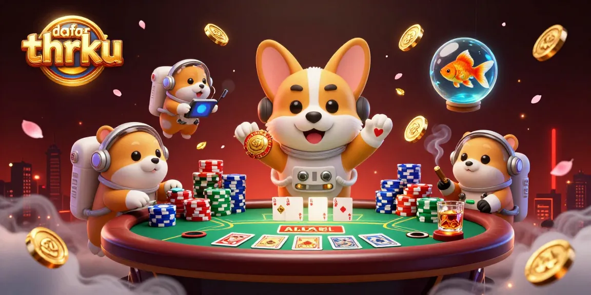 Engage with the thrilling world of daftar thrku through a vibrant 3D casino scene filled with excitement.