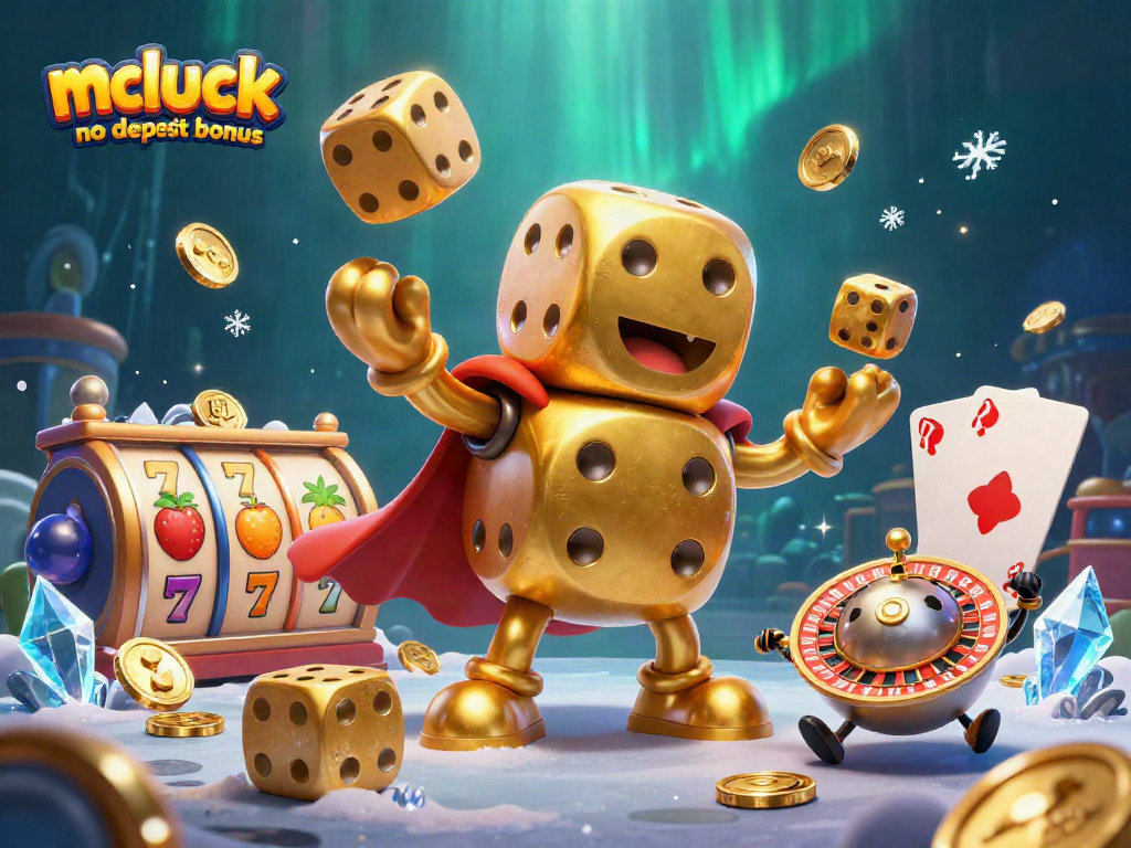 Join the fun and win with the McLuck no deposit bonus for new players in this stunning 3D illustration.