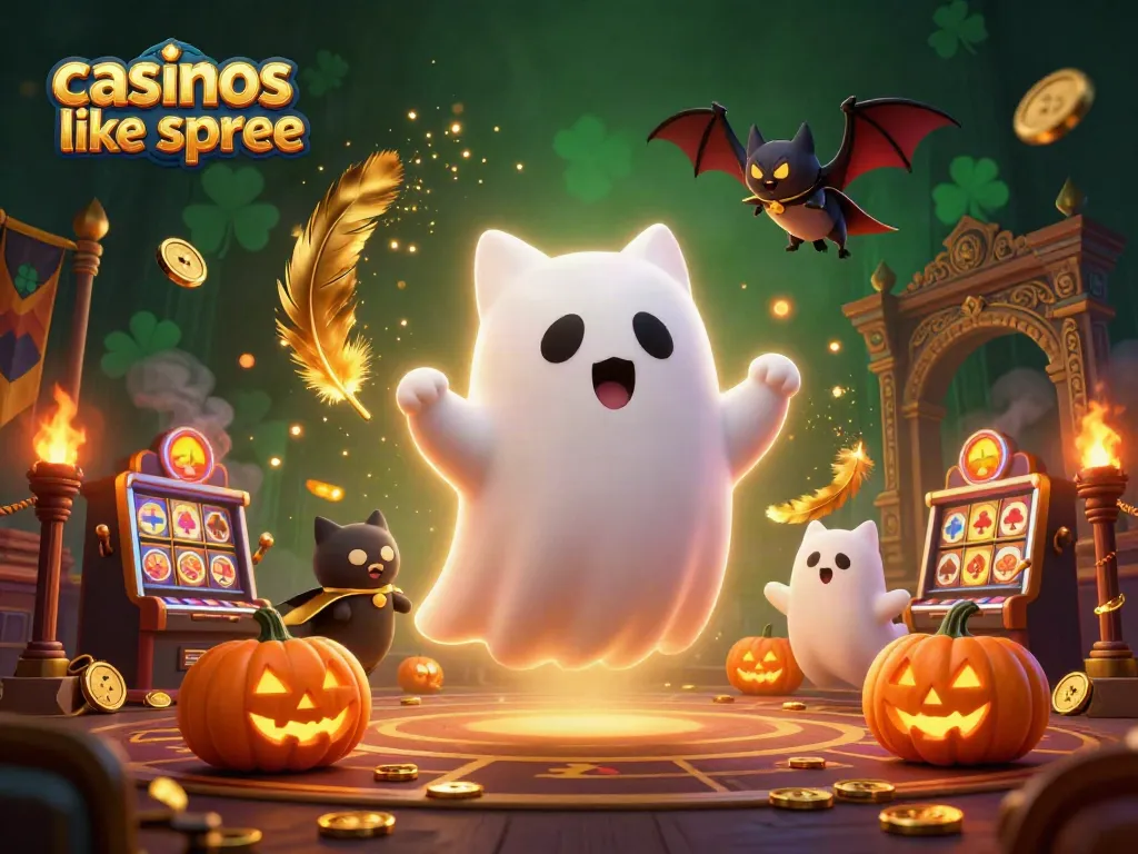 Win big at casinos like spree with ghostly fun in this vibrant casino scene.