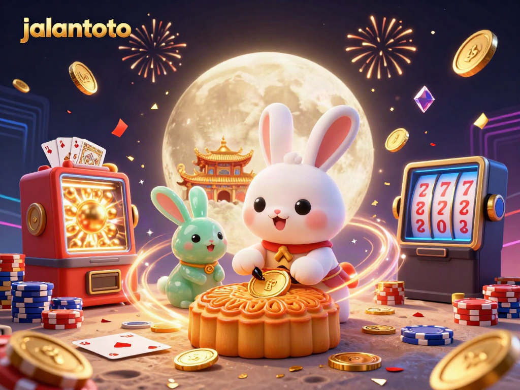JALANTOTO menyajikan ilustrasi 3D kartun yang meriah, menampilkan karakter dan elemen kasino.