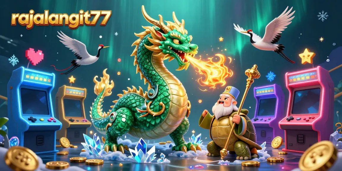 Menangkan hadiah besar dengan rajalangit77 dalam ilustrasi kasino yang kaya warna dan detail.
