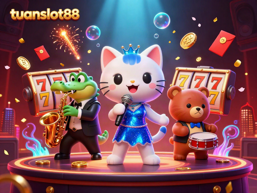 Slot online yang menarik di tuanslot88 dengan karakter lucu di panggung kasino