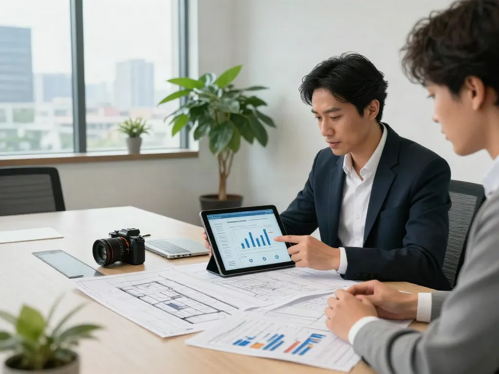 Aplikasi AJO88 untuk investasi properti komersial dengan tampilan modern dan profesional.