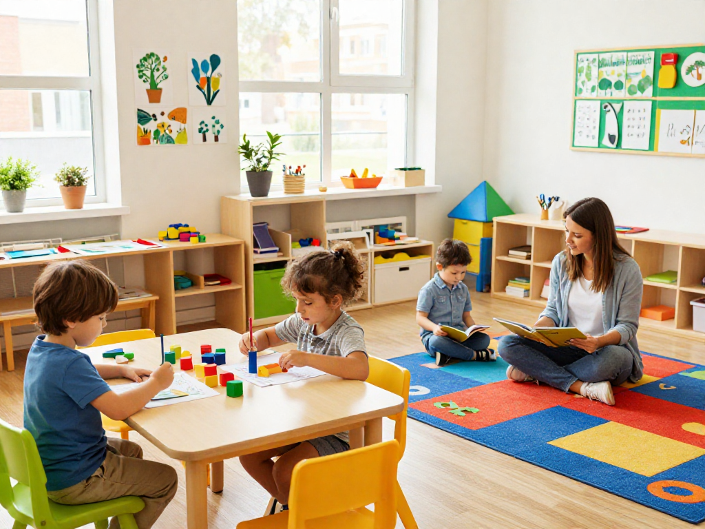 Engaging preschool activities in a vibrant Singapore classroom focusing on pre schools in Singapore.