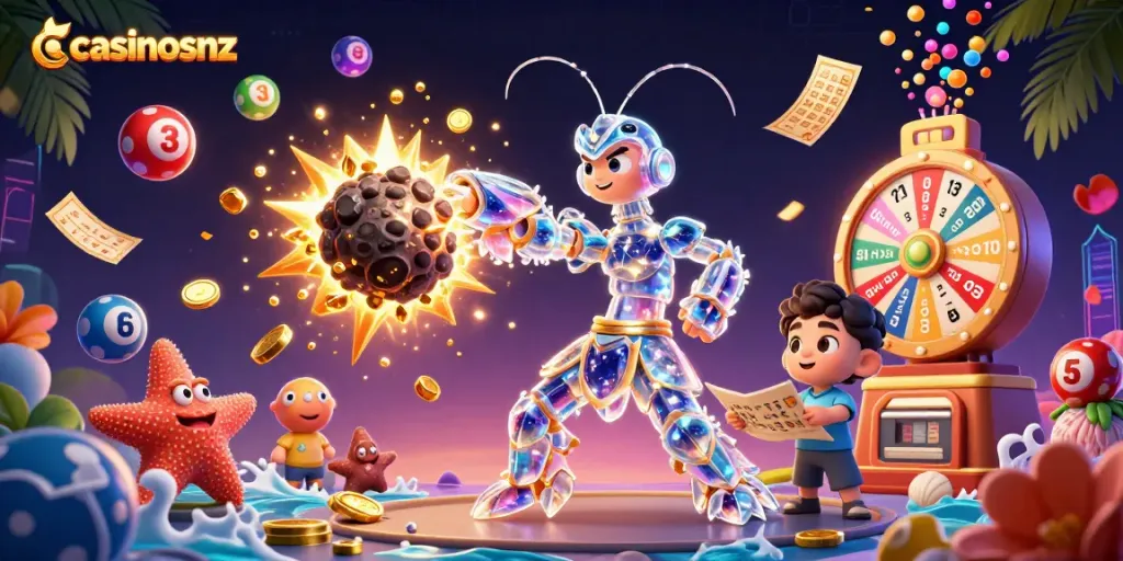 Engage in exciting gameplay at casinosnz with vibrant lottery elements and dynamic characters.