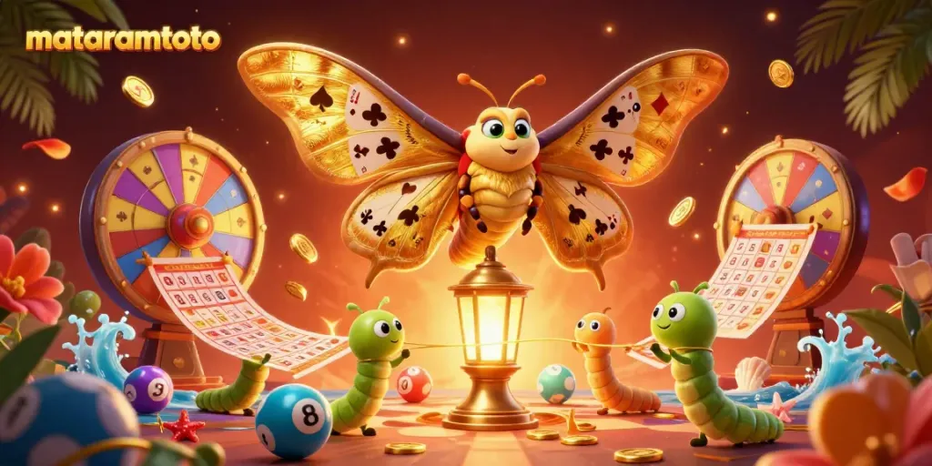 Join the excitement of mataramtoto with vibrant lottery elements and festive golden visuals.