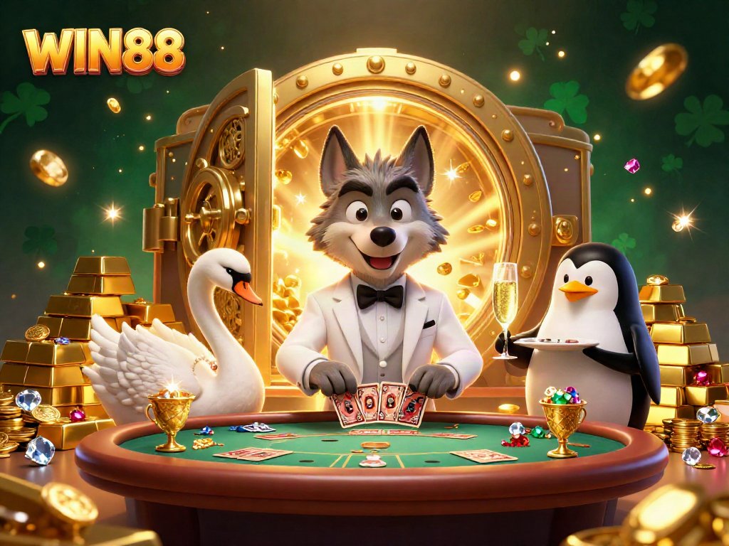 Experience thrilling wins at WIN88 with stylish characters and vibrant casino riches.