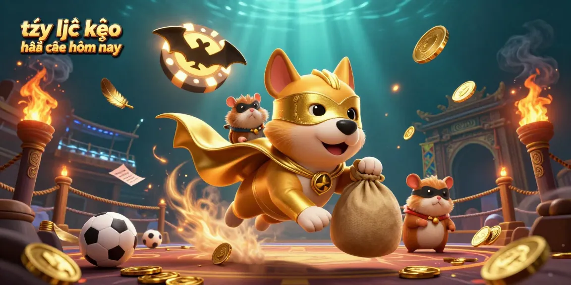 Engage with the thrilling tỷ lệ kèo nhà cái hôm nay in this detailed sports betting scene featuring 3D cartoon characters.
