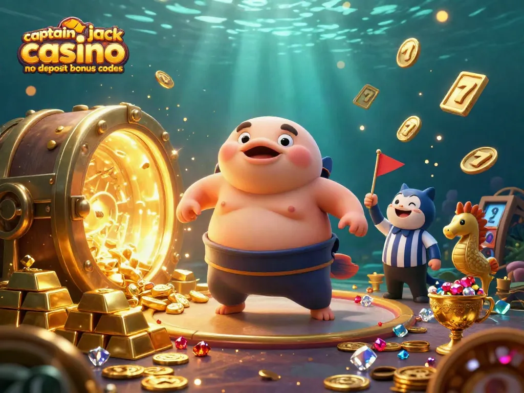 Win big with captain jack casino no deposit bonus codes while enjoying a vibrant casino underwater scene.