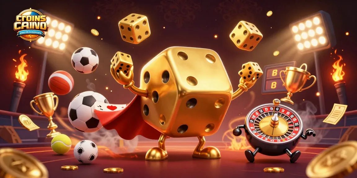 Engage with the crown coins casino promo code no deposit bonus through a vibrant 3D casino illustration.