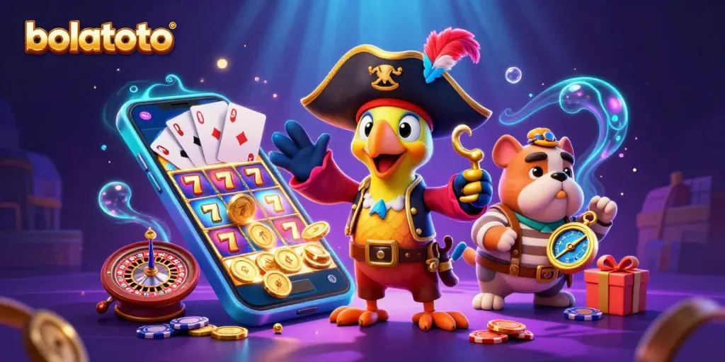 Experience bolatoto excitement with dynamic characters and colorful casino elements!
