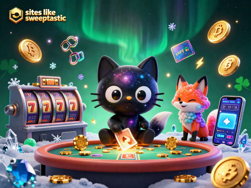 Experience fun at sites like sweeptastic with an energetic cosmic casino atmosphere featuring unique characters.