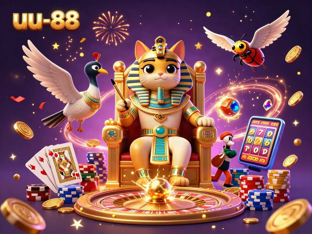 Experience exhilarating gameplay with uu-88, featuring vibrant casino elements and dynamic characters.