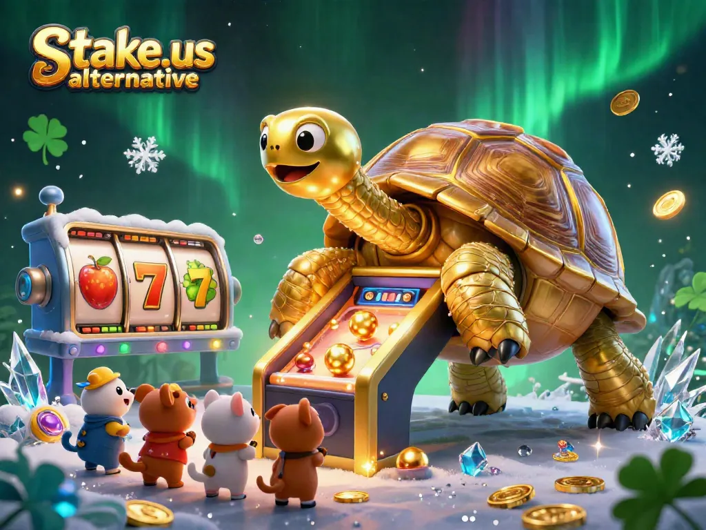 Engage in thrilling games at stake.us alternative with exciting golden tortoise pinball and slot reels.
