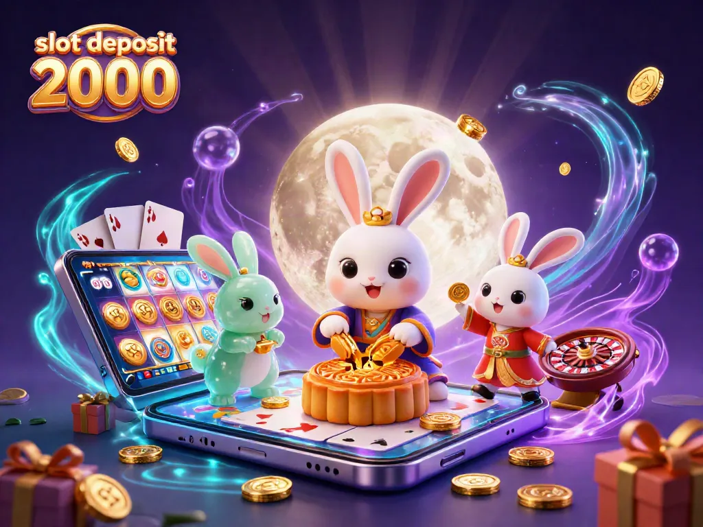 Experience thrilling wins with slot deposit 2000, highlighted by vibrant slot game elements and festive symbols.