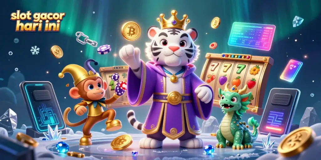 Experience the thrill of slot gacor hari ini with vibrant characters and dynamic gambling elements.