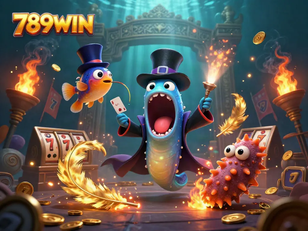 Experience thrilling magic with 789WIN's vibrant underwater casino scene featuring enchanting characters and games.