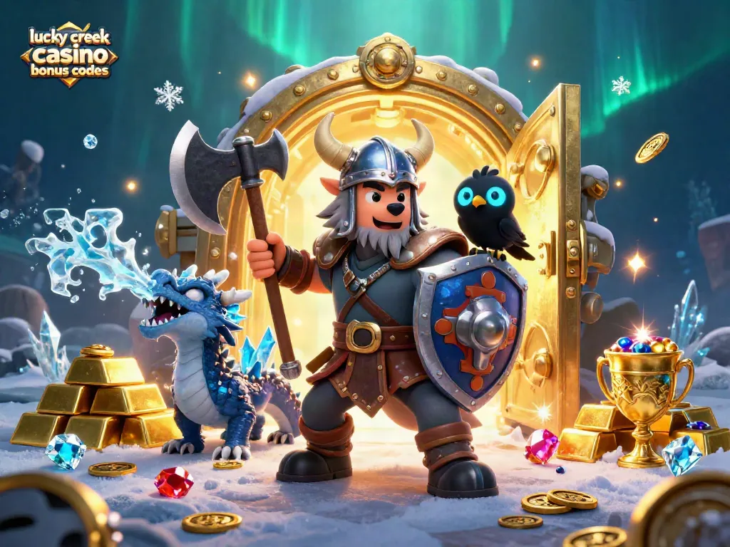 Win big with lucky creek casino bonus codes in this colorful, action-packed scene filled with treasure.